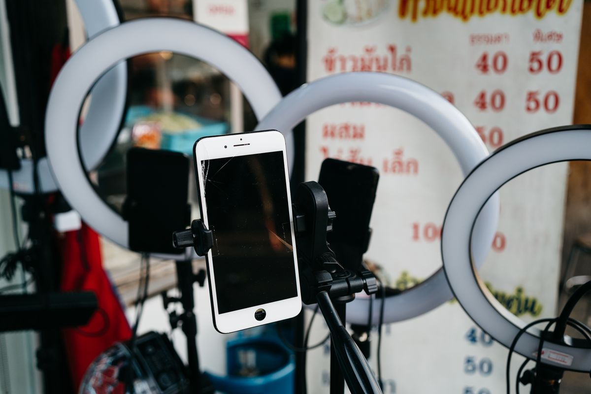 Selfie Ring Light with Phone Tripod (sample photo — replace with your own product photography)